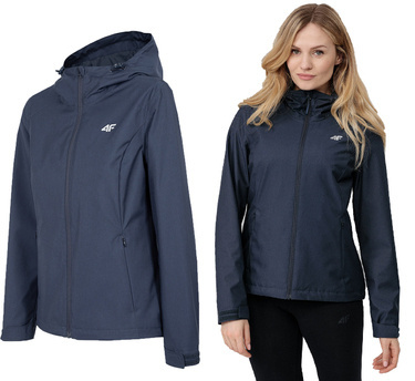Kurtka damska przejściowa 4F KUD351 z kapturem granat