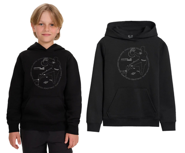 Bluza sportowa 4F M1958 dresowa hoodie ocieplana z kapturem czarny