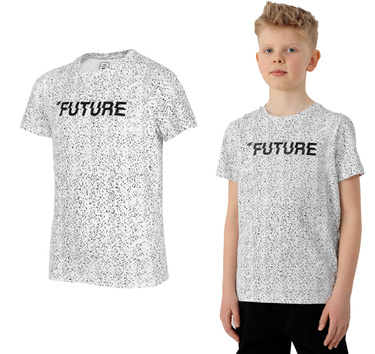 T-shirt chłopięcy 4F JTSM008 bawełniany biały