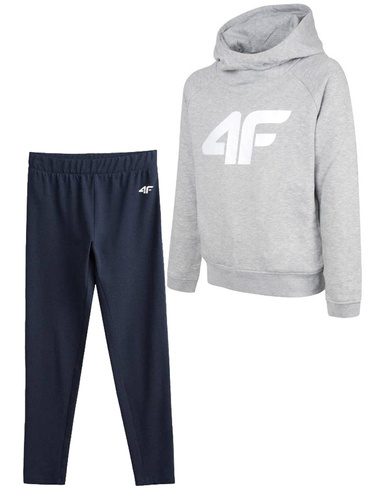 Zestaw dla dziewczynki 4F bluza z kapturem i legginsy