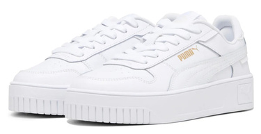 Buty damskie sportowe PUMA 393846 01 z eko skóry białe