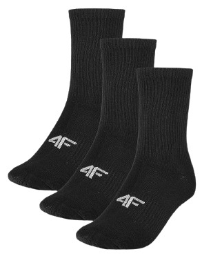 Skarpety dziecięce 4F U257 wysokie 3 pary czarne