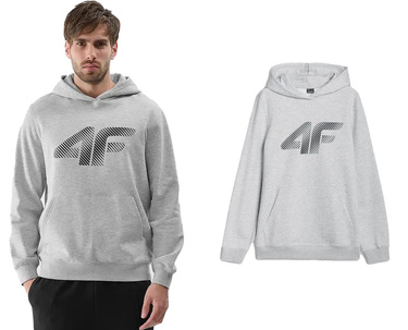 Bluza dresowa z kapturem 4F M1766 ocieplana szara