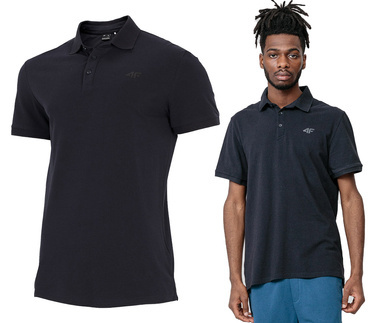 T-shirt męski POLO 4F TSM356 polówka bawełna