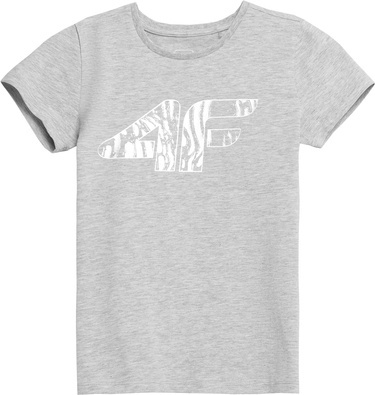 T-shirt dziewczęcy 4F JTSD009 bawełniany