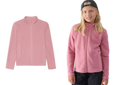 Polar dziewczęcy na zamek 4F F261 stójka jasny róż