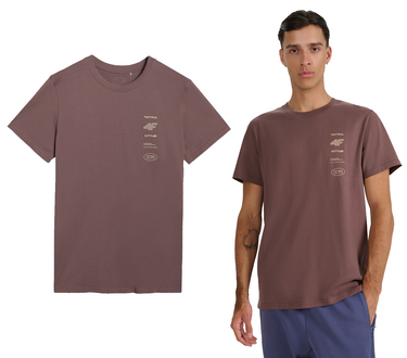 T-shirt męski 4F koszulka TATRY GÓRY M2402 80S brąz