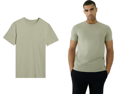 Koszulka męska 4F M2003 gładki t-shirt z bawełny jasna zieleń