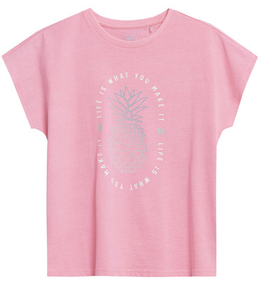 Koszulka bawełniana 4F F398 z nadrukiem róż