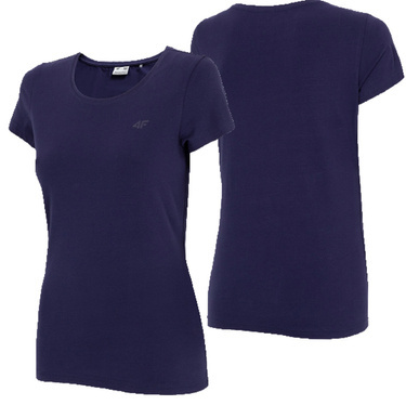 T-shirt damski 4F L22 TSD350 bawełniany granat