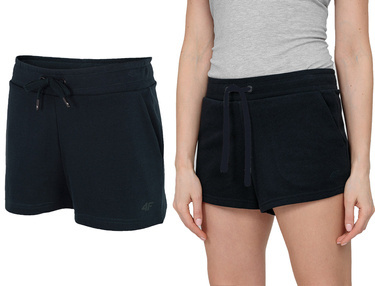 Spodenki damskie dresowe 4F SKDD350 bawełniane granat