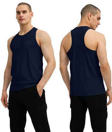 Koszulka bez rękawów 4F M017 bokserka tank top granat