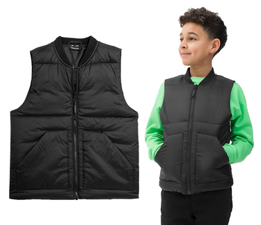 Kamizelka chłopięca puchowa 4F M080 bezrękawnik czarny