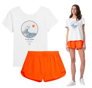 Zestaw sportowy 4F na lato koszulka szorty