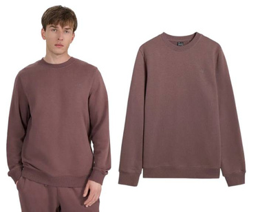 Bluza męska 4F M1981 nierozpinana bez kaptura brązowa