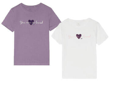 Zestaw 2 szt koszulek dziewczęcych z bawełny 4F