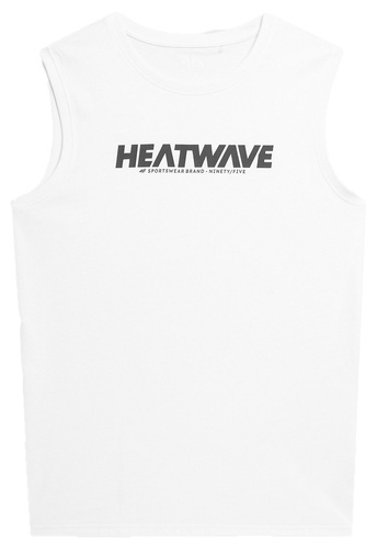 Bokserka męska 4F M357 koszulka bez rękawów biała