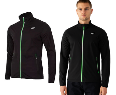 Kurtka męska 4F SOFTSHELL lekki sportowy SFM002 czarny