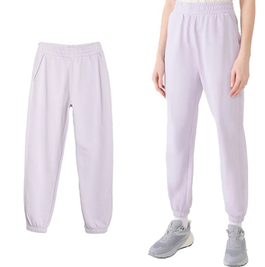 Spodnie dresowe 4F F1013 bawełniane joggery fioletowe