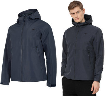 Kurtka męska przejściówka 4F KUM001 wiatrówka granat