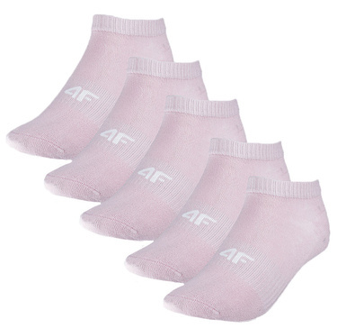 Skarpetki dziecięce 4F F247 5 par różowe stopki