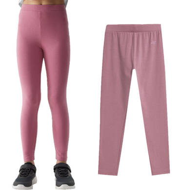 Legginsy dziewczęce 4F F130 bawełniane getry różowe