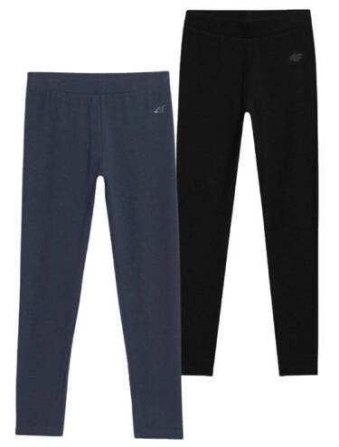 Legginsy dziewczęce 4F 2szt getry czarne i granatowe