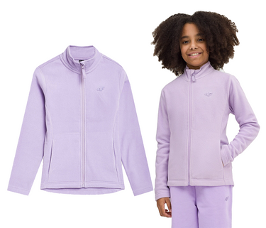 Polar dziewczęcy 4F ciepła bluza F092 na zamek fiolet