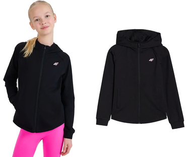 Bluza sportowa 4F F448 na zamek z kapturem czarna