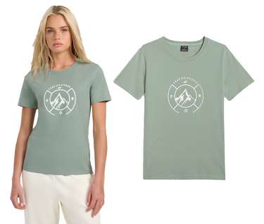 T-shirt damski 4F F3118 koszulka bawełniana FOB z górami