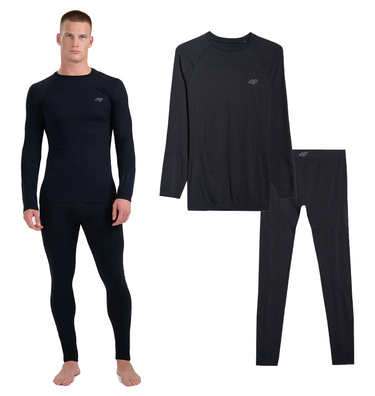 Bielizna termoaktywna ZESTAW 4F bluzka getry czarny