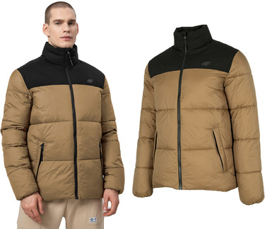 Kurtka męska 4F KUMP005 puchowa pikowana brąz