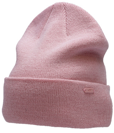 Czapka damska 4F Z22 CAU002 56S zimowa różowa