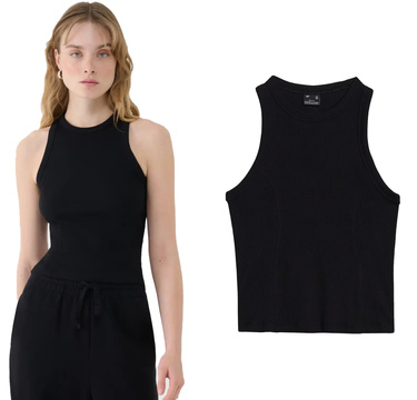 Koszulka bez rękawów 4F F119 Top damski na lato czarny