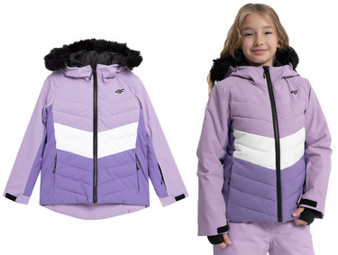 Kurtka narciarska sportowa 4F F296 z kapturem fioletowa