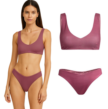 Strój kąpielowy 4F F024 sportowe bikini komplet góra dół fiolet