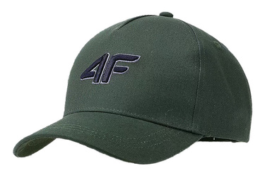 Czapka z daszkiem dziecięca 4F U388 na lato ciemna zieleń