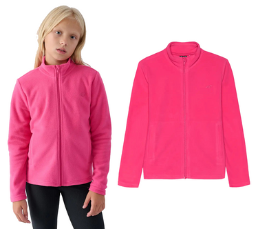 Polar dziewczęcy na zamek 4F F261 stójka róż