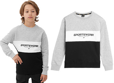 Bluza dresowa chłopięca 4F M630 sportowa szara