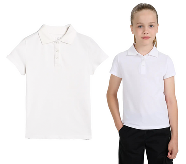 Koszulka dziewczęca POLO 4F T-shirt z kołnierzykiem F613 biała
