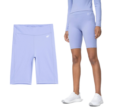 Kolarki damskie 4F F042 krótkie legginsy fiolet