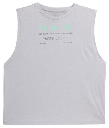 Koszulka bez rękawów 4F F565 z bawełny szara