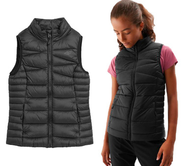 Kamizelka puchowa 4F F039bezrękawnik pikowany czarny