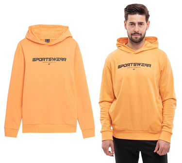 Męska bluza sportowa 4F M266 dresowa pomarańczowa