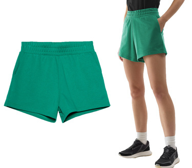 Spodenki dresowe damskie 4F F286 szorty na lato zielone