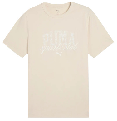 Koszulka bawełniana PUMA 684643 87 t-shirt na lato beżowy