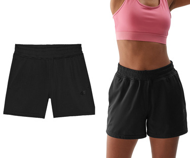 Sportowe spodenki damskie 4F F386 na siłownie czarne