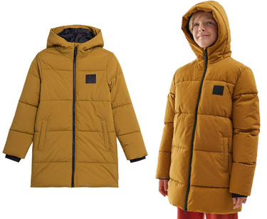 Kurtka chłopięca 4F M275 puchowa z kapturem zimowa