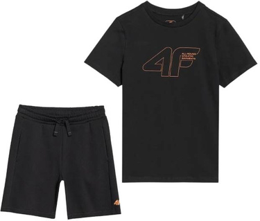 Zestaw 2-częściowy sportowy 4F czarna koszulka i spodenki