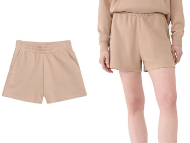 Krótkie spodenki dresowe 4F F542 szorty bawełniane beżowe